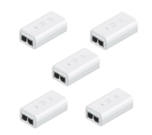 UBIQUITI 24V 12 W (0.5A) Gigabit PoE adapters (white), 5 pack (POE-24-12W-5P)
